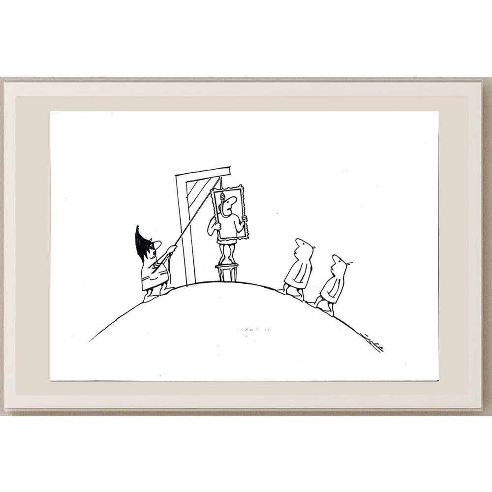 Esmat Asghari 24x17cm Orijinal Karikatür BOD04203