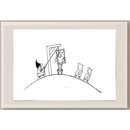 Esmat Asghari 24x17cm Orijinal Karikatür BOD04203