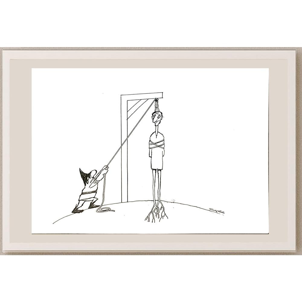Esmat Asghari 24x17cm Orijinal Karikatür BOD04204