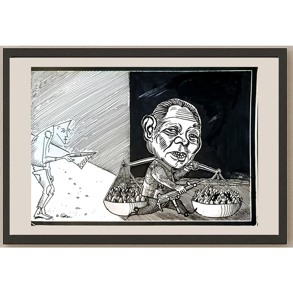 Mohsen Divandari 29x21cm Orijinal Karikatür BOD04205
