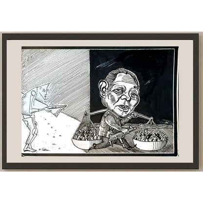 Mohsen Divandari 29x21cm Orijinal Karikatür BOD04205