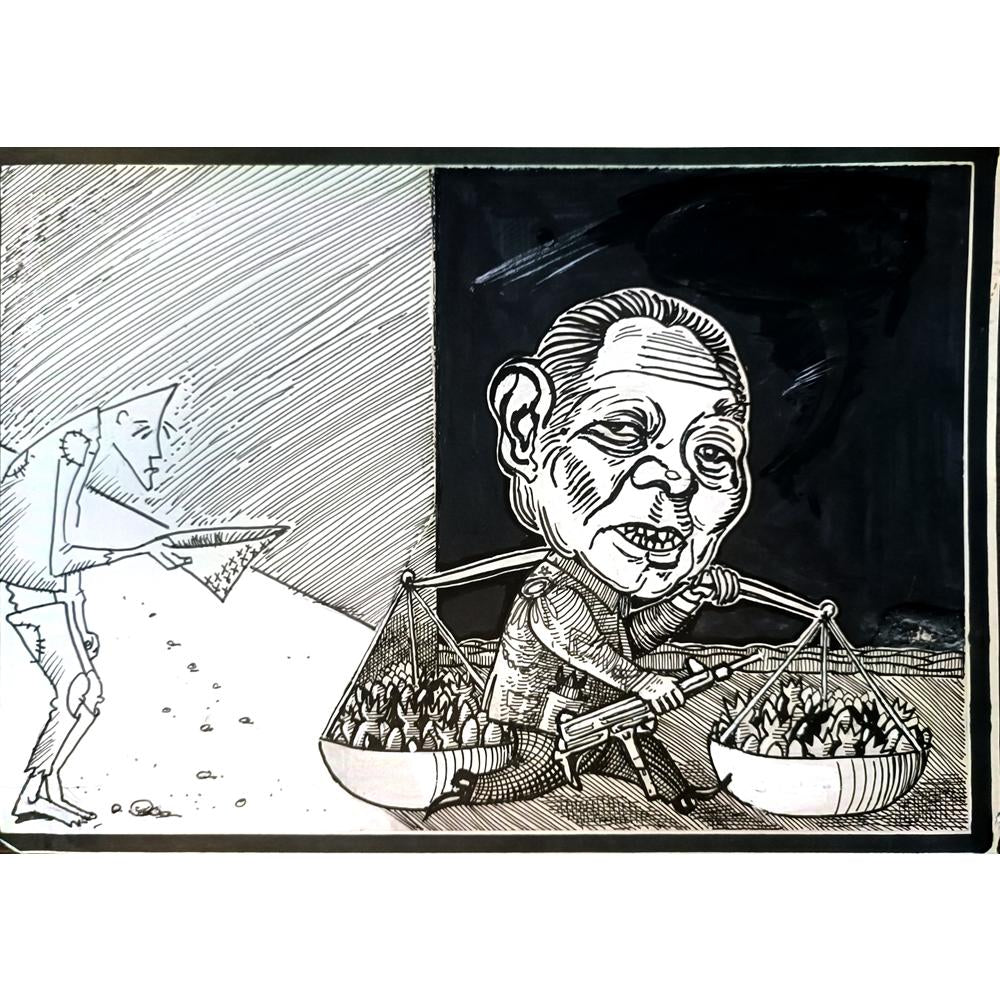 Mohsen Divandari 29x21cm Orijinal Karikatür BOD04205