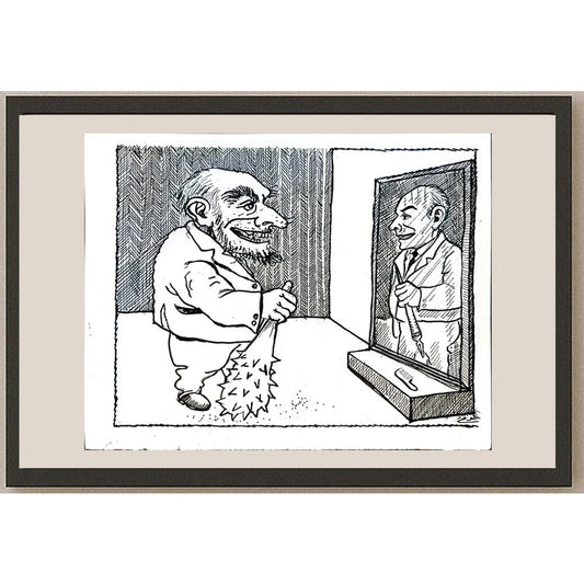Khob Koe 21x17cm Orijinal Karikatür BOD04206
