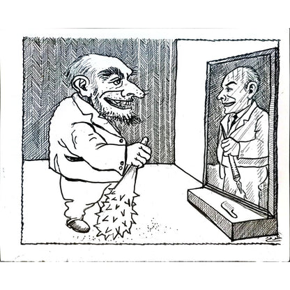 Khob Koe 21x17cm Orijinal Karikatür BOD04206