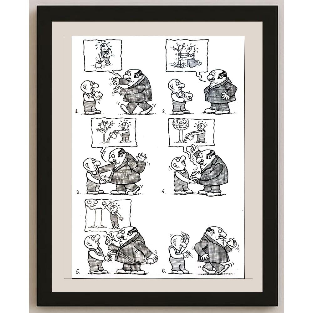 Vladan Nikolic 25x17cm Orijinal Karikatür BOD04208