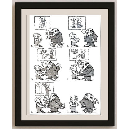 Vladan Nikolic 25x17cm Orijinal Karikatür BOD04208