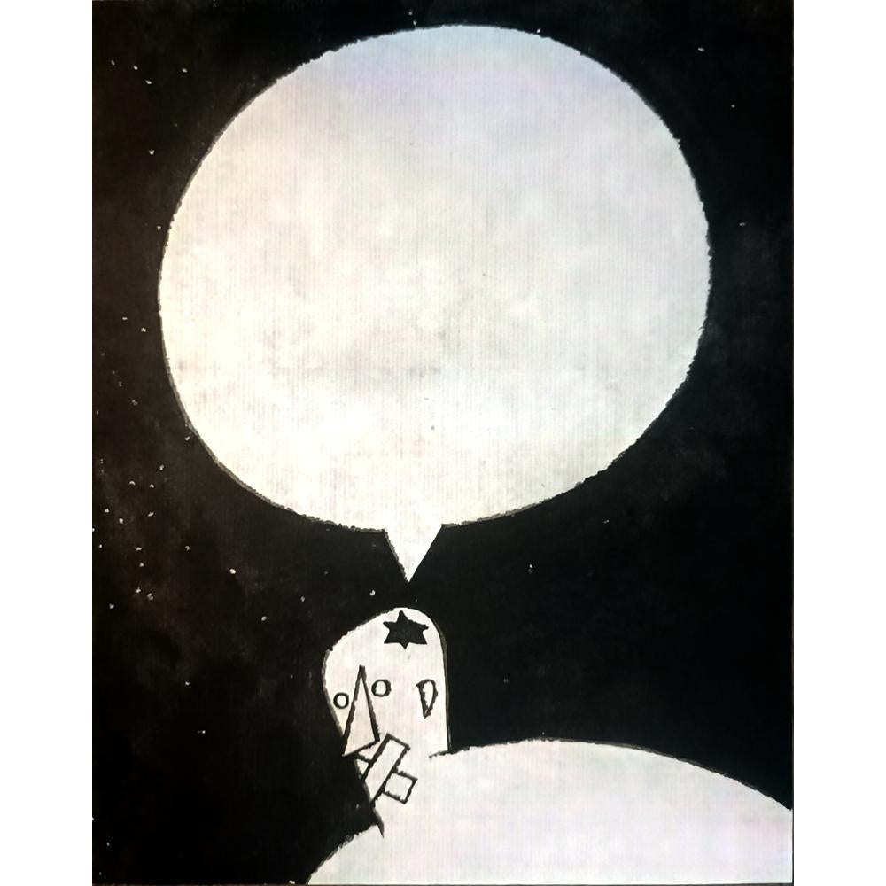Wang Huimin 21x16cm Orijinal Karikatür BOD04211