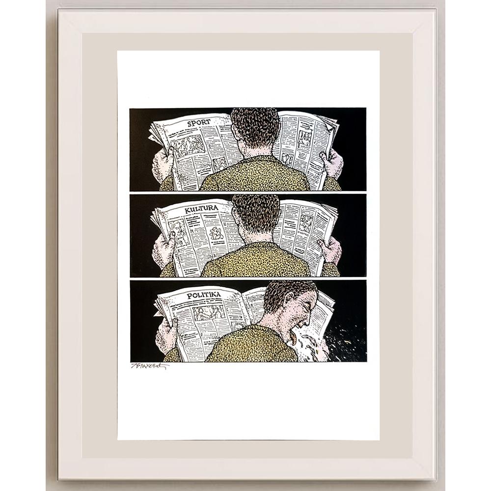 Jugoslav Vlahovic 29x21cm Orijinal Karikatür BOD04213