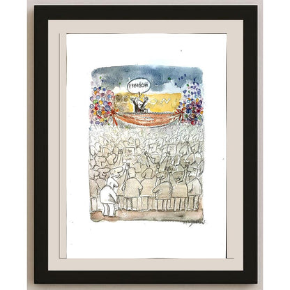 Sepideh Anjomrooz 29x21cm Orijinal Karikatür BOD04218