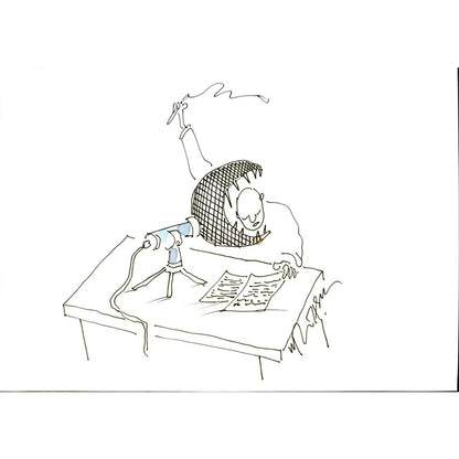 Gheorghita Ghinea Uriasu 21x15cm Orijinal Karikatür BOD04219