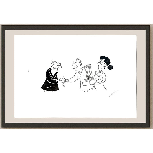 Radek Machata 29x21cm Orijinal Karikatür BOD04220