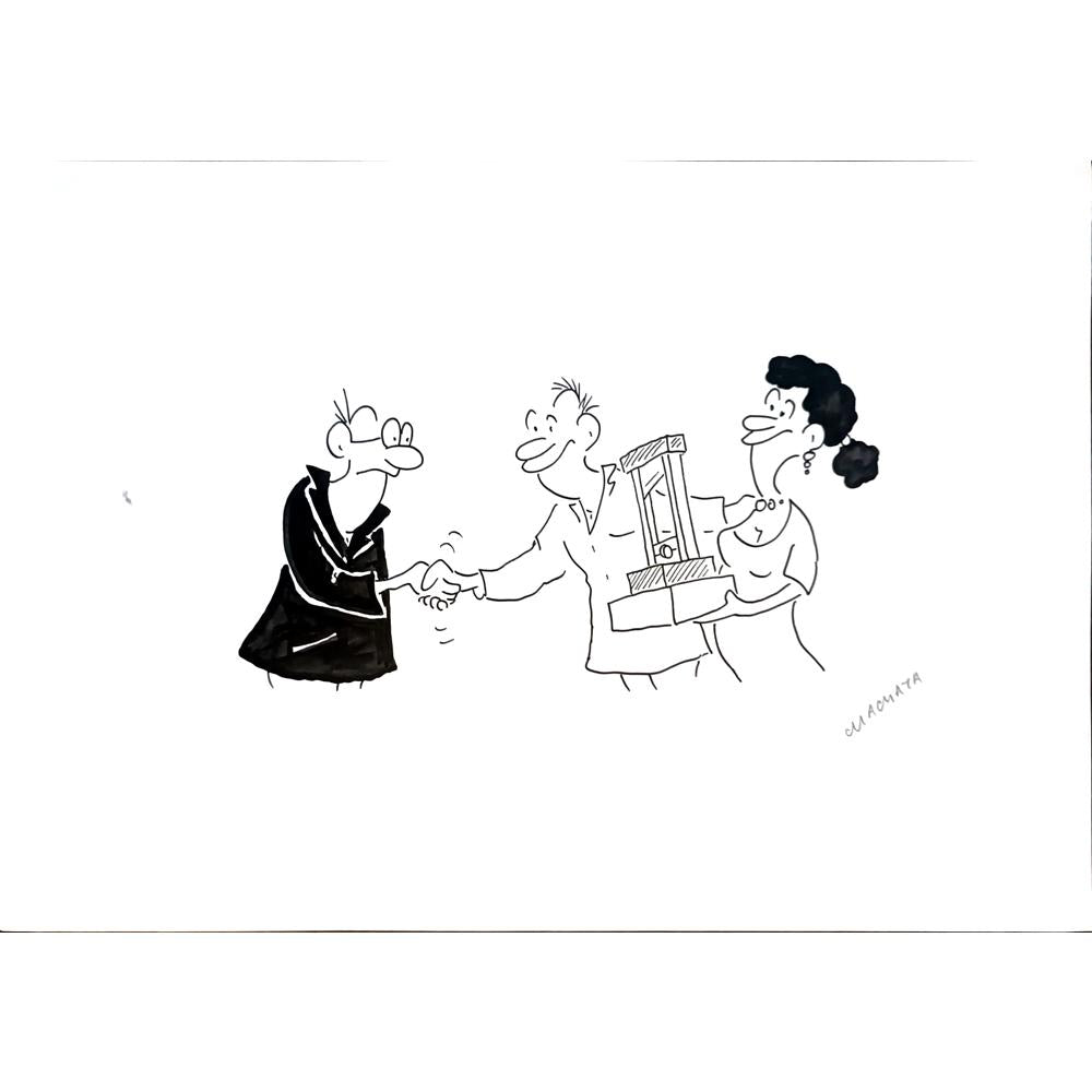Radek Machata 29x21cm Orijinal Karikatür BOD04220