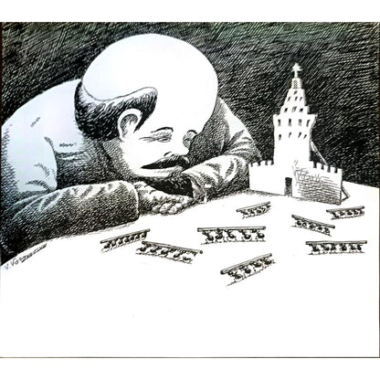 Vladimir Kazanevsky 23x20cm Orijinal Karikatür BOD04222