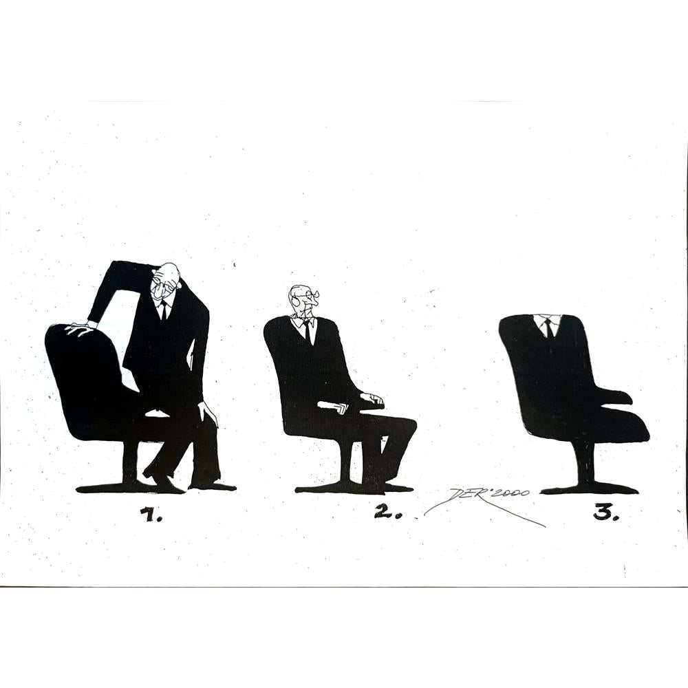 Oleg Dergatchov 29x21cm Orijinal Karikatür BOD04226