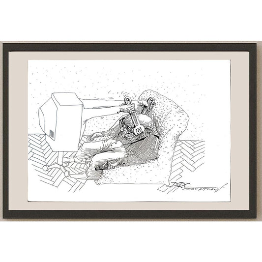 Oleg Dergatchov 29x21cm Orijinal Karikatür BOD04229