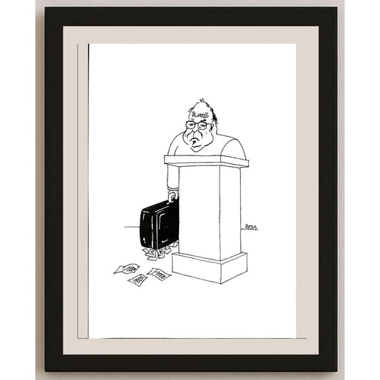 Winfried Besslich 29x21cm Orijinal Karikatür BOD04230