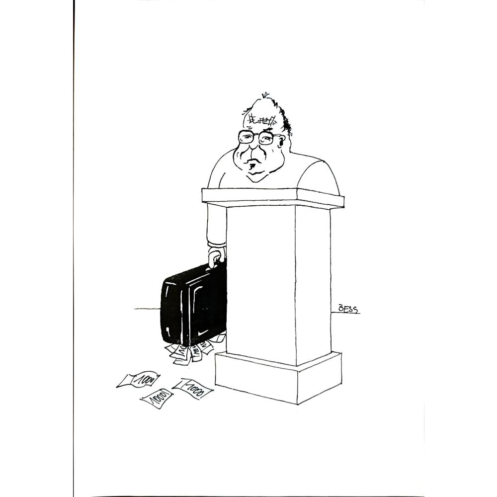 Winfried Besslich 29x21cm Orijinal Karikatür BOD04230