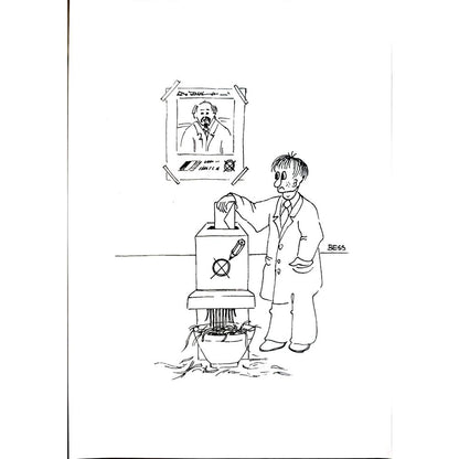 Winfried Besslich 29x21cm Orijinal Karikatür BOD04237
