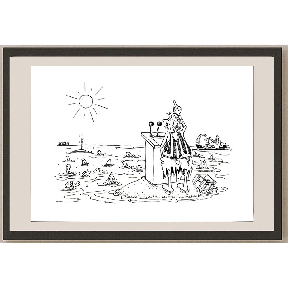 Winfried Besslich 29x21cm Orijinal Karikatür BOD04238
