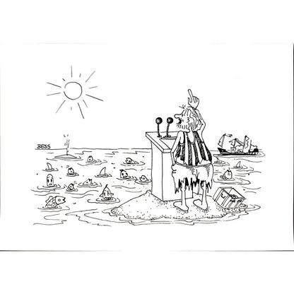 Winfried Besslich 29x21cm Orijinal Karikatür BOD04238
