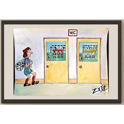 Zhu Xing Jian 29x21cm Orijinal Karikatür BOD04243