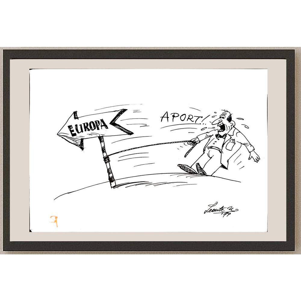 Leonte Nastase 29x21cm Orijinal Karikatür BOD04244