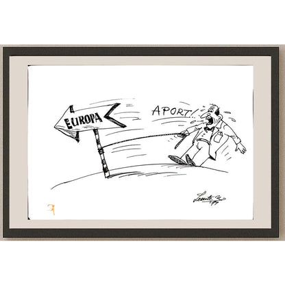 Leonte Nastase 29x21cm Orijinal Karikatür BOD04244