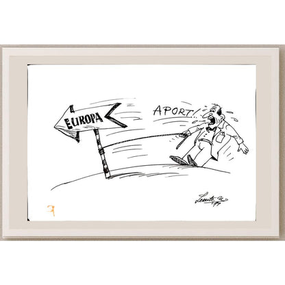 Leonte Nastase 29x21cm Orijinal Karikatür BOD04244