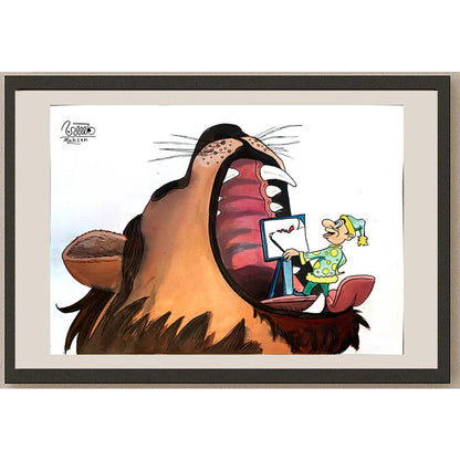 Mohsen Elhafiz Elaal 29x21cm Orijinal Karikatür BOD04246