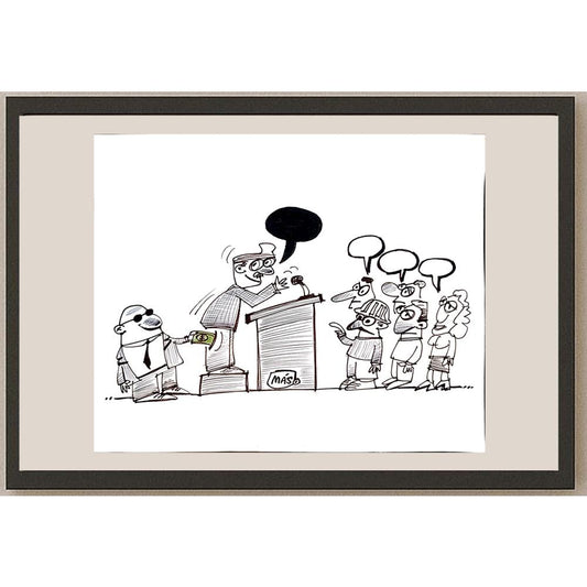 Mohsen Elhafiz Elaal 29x21cm Orijinal Karikatür BOD04247