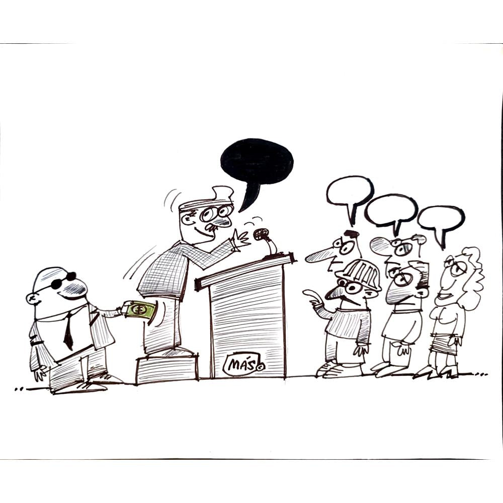 Mohsen Elhafiz Elaal 29x21cm Orijinal Karikatür BOD04247