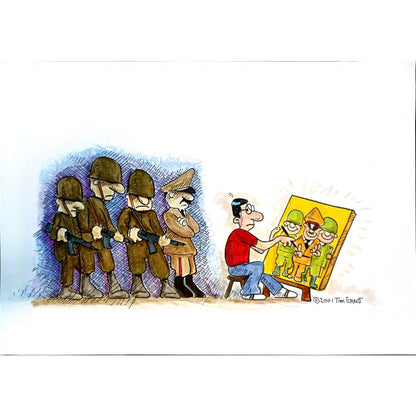 Tim Ernst 29x21cm Orijinal Karikatür BOD04248
