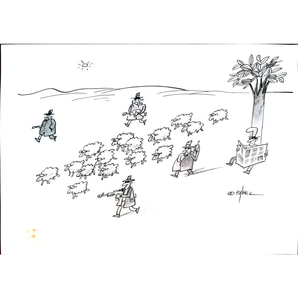 Pavel Constantin 29x21cm Orijinal Karikatür BOD04251