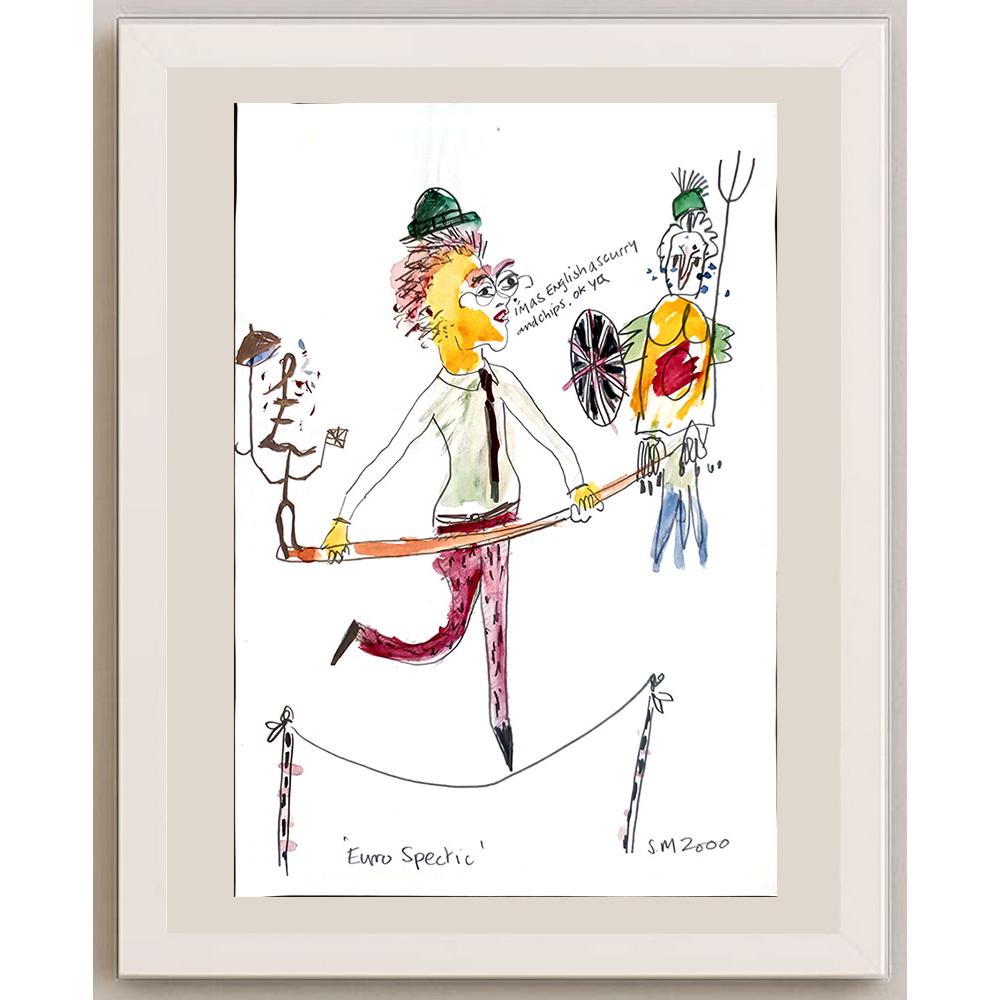 S M 29x21cm Orijinal Karikatür BOD04254