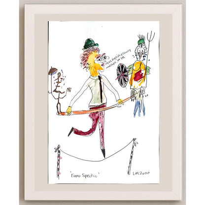 S M 29x21cm Orijinal Karikatür BOD04254