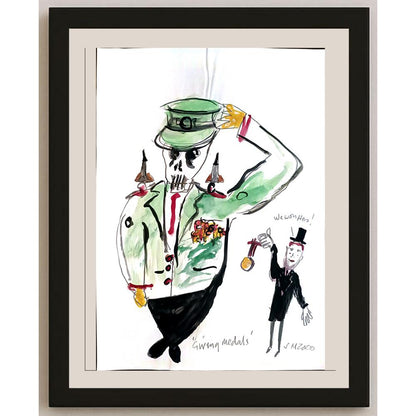 S M 29x21cm Orijinal Karikatür BOD04256