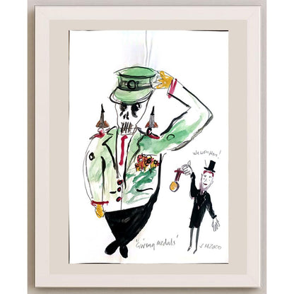 S M 29x21cm Orijinal Karikatür BOD04256