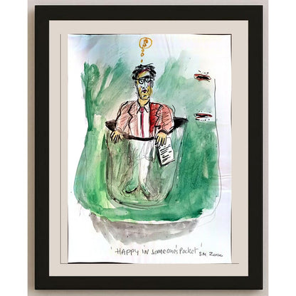 S M 29x21cm Orijinal Karikatür BOD04257
