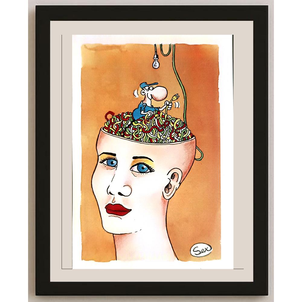 S X 15x10cm Orijinal Karikatür BOD04258
