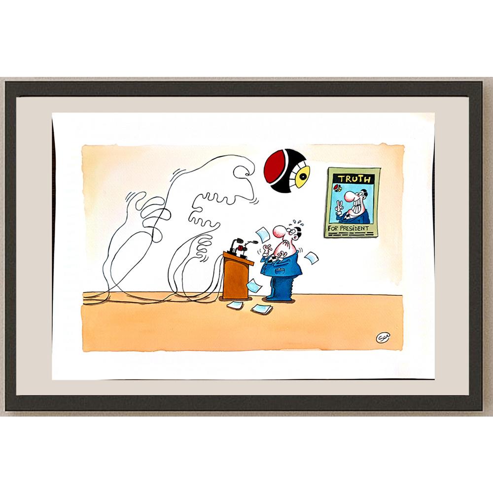 Maria Jose Mosquera Beceiro 33x23cm Orijinal Karikatür BOD04259