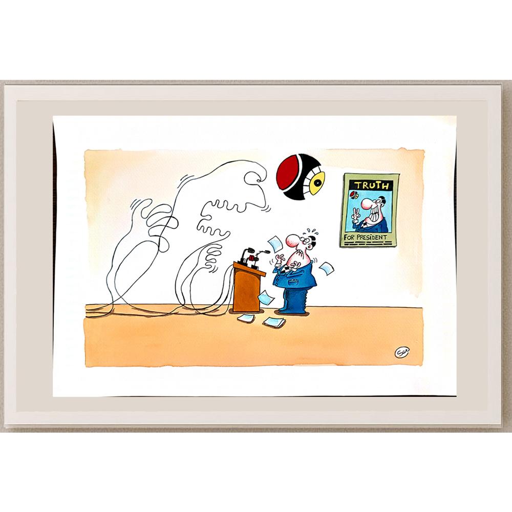 Maria Jose Mosquera Beceiro 33x23cm Orijinal Karikatür BOD04259
