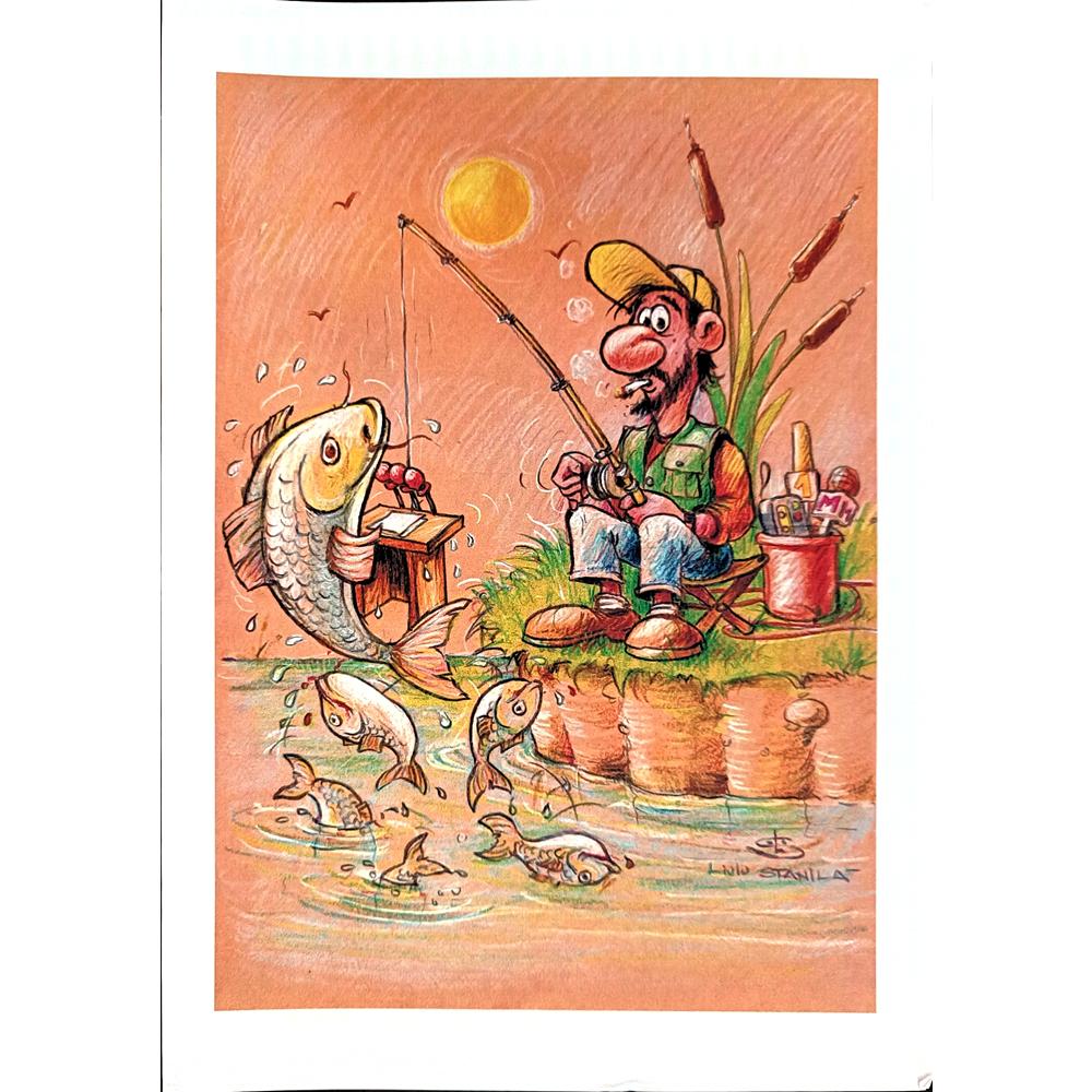 Liviu Pencea 29x21cm Orijinal Karikatür BOD04261