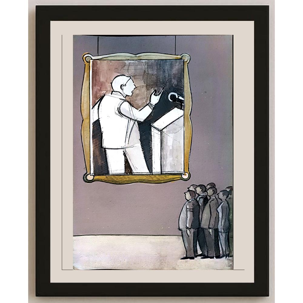Padurean Florin Aron 29x21cm Orijinal Karikatür BOD04262