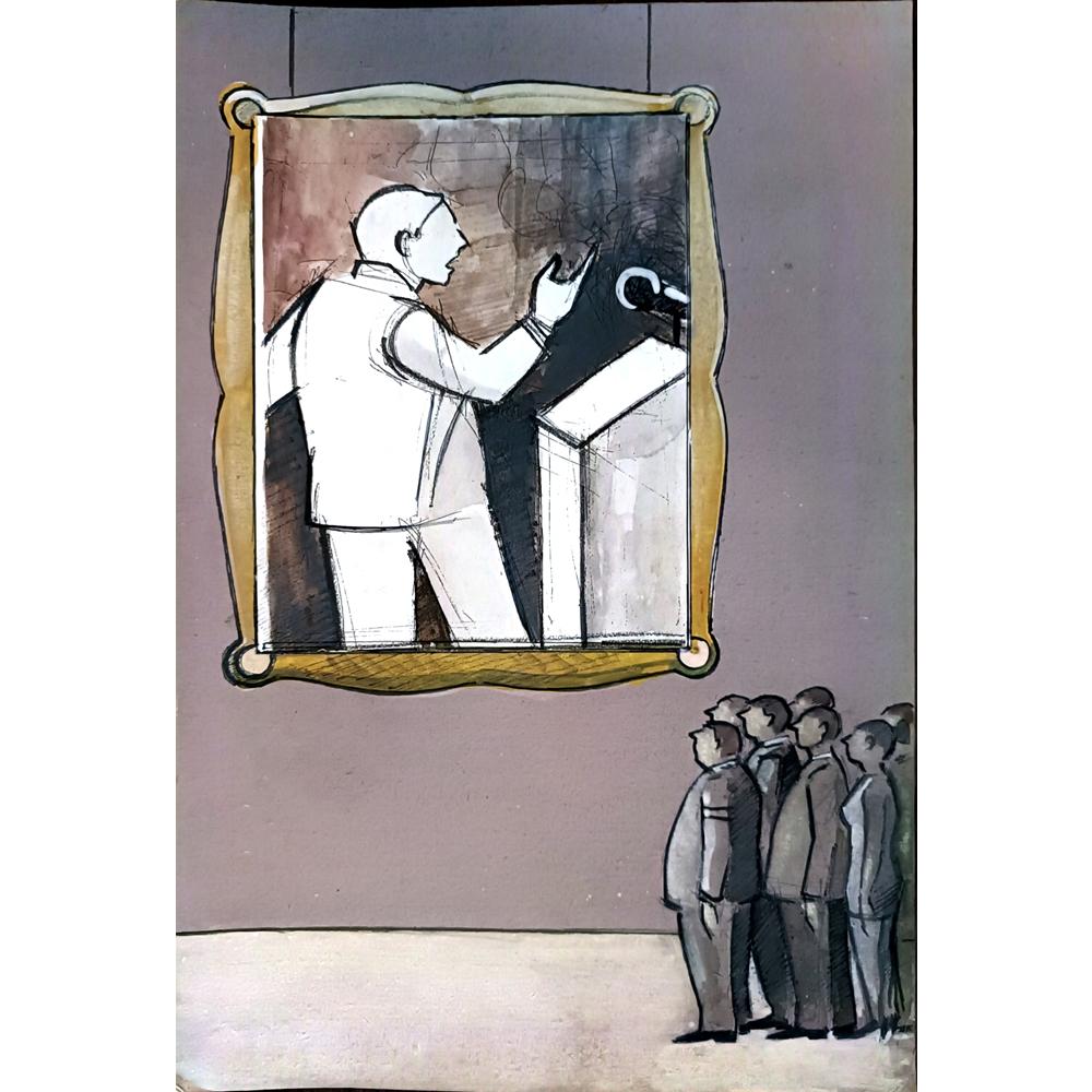 Padurean Florin Aron 29x21cm Orijinal Karikatür BOD04262