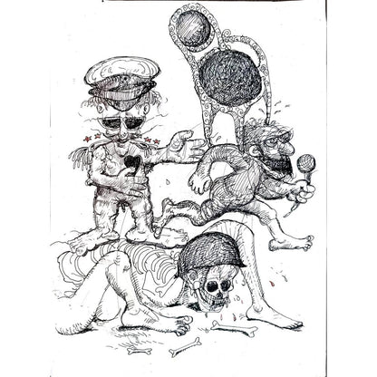 Farzaneh Asghiri 29x21cm Orijinal Karikatür BOD04269