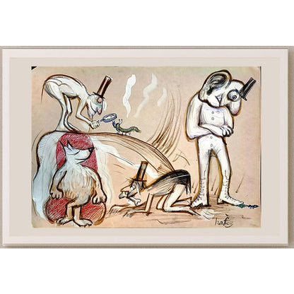 Hafez Agha 29x21cm Orijinal Karikatür BOD04270