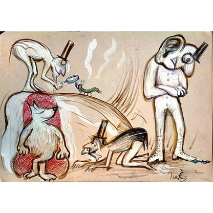 Hafez Agha 29x21cm Orijinal Karikatür BOD04270
