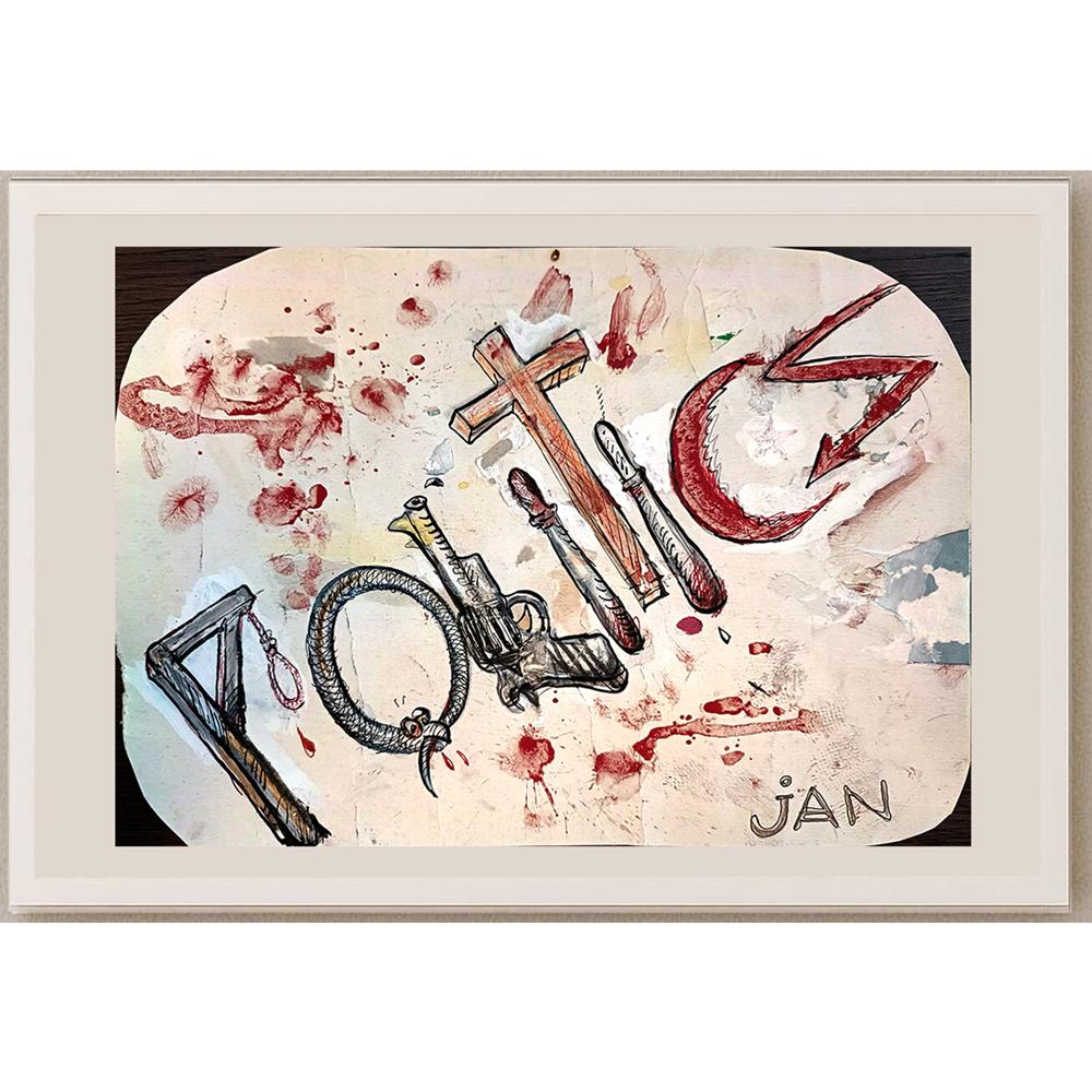 Ali Jan 29x21cm Orijinal Karikatür BOD04271