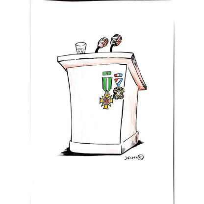 Damir Novak 29x21cm Orijinal Karikatür BOD04272