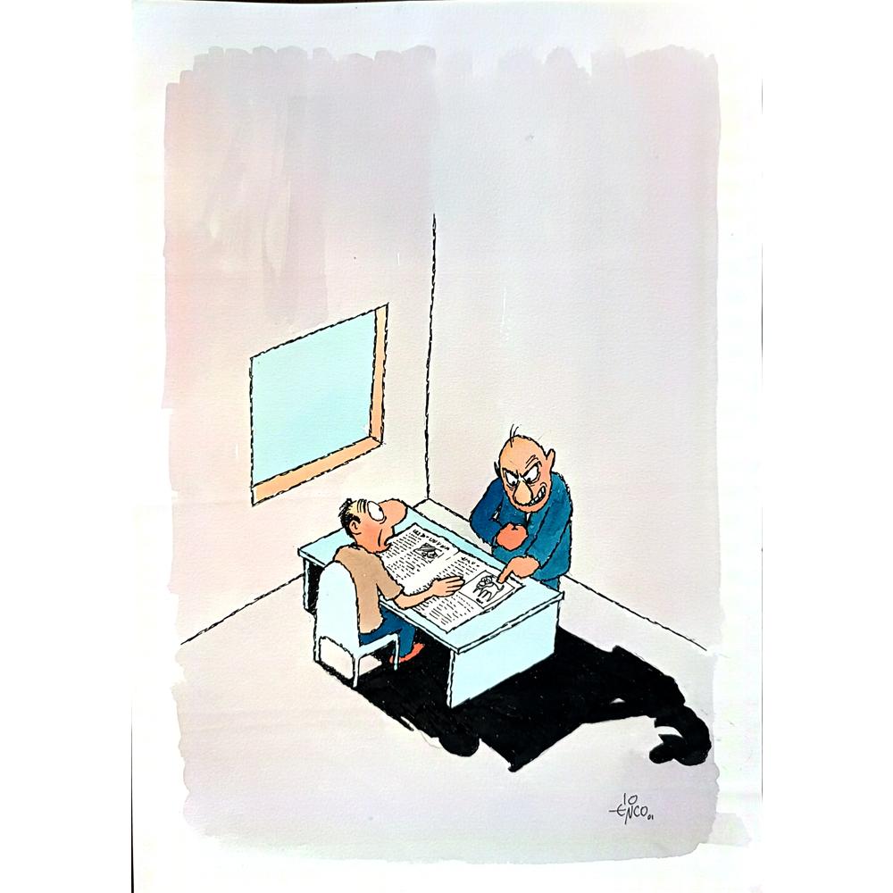 Erico Junqueira 29x21cm Orijinal Karikatür BOD04273
